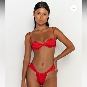 Red Women's Bikini Set - Sleek Two-Piece Swimwear